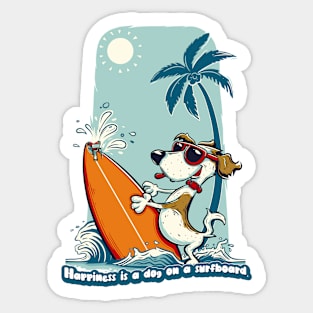 Dog surf 96012 Sticker